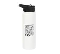 Funny Please Don’t Make Me Do Stuff Sarcastic Introvert Meme Stainless Steel Insulated Water Bottle