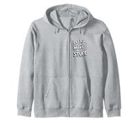 Funny Please Don’t Make Me Do Stuff Sarcastic Introvert Meme Zip Hoodie