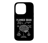 Funny Plumber Brain Sarcastic Plumbing Tradesman Humor Case for iPhone 14 Pro