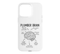 Funny Plumber Brain Sarcastic Plumbing Tradesman Humor Case for iPhone 15 Pro Max