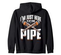 Funny Plumber I'm Just Here To Lay Some Pipe Zip Hoodie