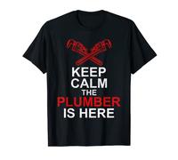 Funny Plumber Keep Calm The Plumber Is Here T-Shirt