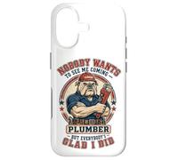 Funny Plumber Nobody Wants To See Me Coming Bulldog Plumbing Case for iPhone 17