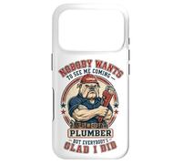 Funny Plumber Nobody Wants To See Me Coming Bulldog Plumbing Case for iPhone 17 Pro
