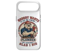 Funny Plumber Nobody Wants To See Me Coming Bulldog Plumbing Case for iPhone Air