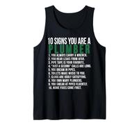 Funny Plumbling 10 Things About Plumber Dad Friend Tank Top