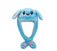 Funny Plush Bunny Hat Ear Moving Jumping Rabbit Cute Animal Flap Cap Stitch Hat for Women Girls Children Party Holiday Halloween Easter Christmas Birthday Dressup Cosplay Costume Gift