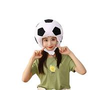 Funny Plush Sports Ball Cap Football Basketball Rugby Badminton Shaped Hat Novelty Headwear for Sports Events Party Photo Props (Football)