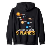 Funny Pluto Back In Day We Had Nine Planets Space Zip Hoodie