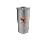 Funny Pocket Vizsla Dog Lover Stainless Steel Insulated Tumbler
