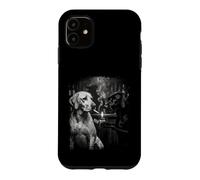 Funny Pointer Dogs Smoking Cigarette Lighter Case for iPhone 11