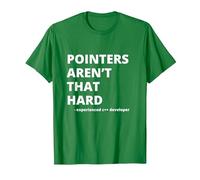 Funny Pointers aren't That Hard C++ Witty Coder T-Shirt, Men, Kelly Green, XX-Large