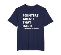 Funny Pointers aren't That Hard C++ Witty Coder T-Shirt, Men's Big and Tall, Navy Blue, 3X Tall