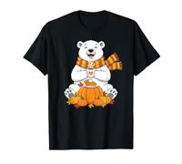 Funny Polar Bear Coffee Autumn Thanksgiving Womens Mens Kids T-Shirt