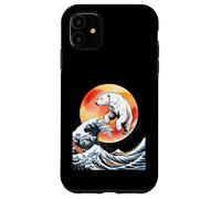 Funny Polar Bear Emerging From Ocean Waves Case for iPhone 11