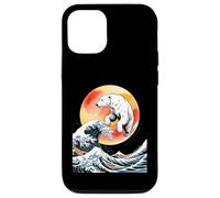 Funny Polar Bear Emerging From Ocean Waves Case for iPhone 12/12 Pro