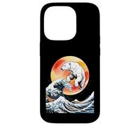 Funny Polar Bear Emerging From Ocean Waves Case for iPhone 14 Pro