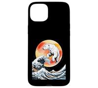 Funny Polar Bear Emerging From Ocean Waves Case for iPhone 15 Plus