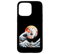 Funny Polar Bear Emerging From Ocean Waves Case for iPhone 15 Pro Max