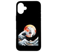Funny Polar Bear Emerging From Ocean Waves Case for iPhone 16 Plus