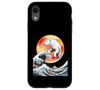 Funny Polar Bear Emerging From Ocean Waves Case for iPhone XR