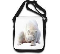 Funny Polar Bear Face Palm Shoulder Bag White