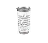 Funny Polar Bear Music Yoga Playing with Note Stainless Steel Insulated Tumbler