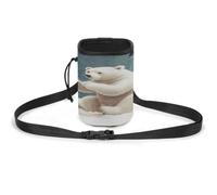 Funny Polar Bear Playing Snowball Dog Fanny Pack Treat Pouch Sling Bag