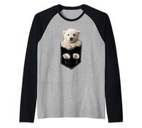 Funny Polar Bears in My Pocket Bear Costume ice Bears Lover Raglan Baseball Tee