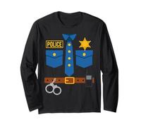Funny Police Officer Uniform Costume Halloween or Party Long Sleeve T-Shirt