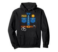 Funny Police Officer Uniform Costume Halloween or Party Pullover Hoodie