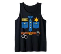 Funny Police Officer Uniform Costume Halloween or Party Tank Top