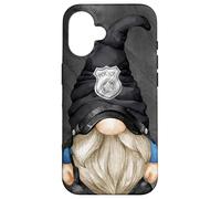 Funny Policeman Garden Gnome For Retired Officer Dad Police Case for iPhone 16