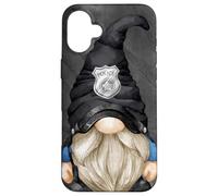 Funny Policeman Garden Gnome For Retired Officer Dad Police Case for iPhone 16 Plus