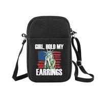 Funny Political Activism Gifts Girl Hold My Earrings Crossbody Bag Womens Right Gifts (HOLD MY EARRINGS B UK)