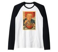 Funny Political Republican Conservative President Ramen Soup Raglan Baseball Tee