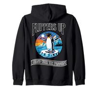 Funny Political Resist Stand Up with the Penguin Lover Gift Zip Hoodie