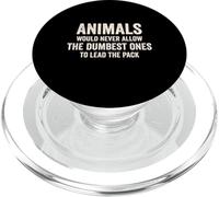 Funny political satire sarcastic quote animals leadership PopSockets PopGrip for MagSafe