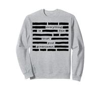 Funny Politics Everything is Fine Trust Your Government Joke Sweatshirt