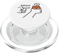 Funny Pomeranian Dog Behave No Stubborn Meme Cartoon PopSockets PopGrip for MagSafe