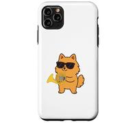 Funny Pomeranian Wearing Sunglasses Playing French Horn Dog Case for iPhone 11 Pro Max