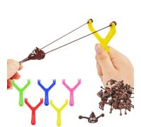 Funny Poo Slingshot Party Game with 5 Launchers and 15 Squishy Bullets - Fake Prank Toy for Kids, Halloween and Christmas Stocking Fillers