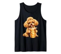 Funny Poodle Iced Coffee Design for Toy Poodle Lovers Tank Top