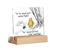 Funny Pooh Bear FDT Gifts, Democrat Gift, Fun Gifts for Liberal Coworkers Friends, Is He Dead Yet Home Office Acrylic Desk Decor 4 x 4 Inches