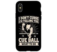 Funny Pool Billiards I'm telling the cue ball what to do Case for iPhone X/XS