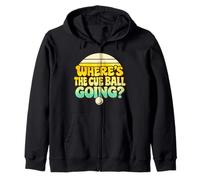 Funny Pool Billiards Snooker Break Where’s The Cue Ball Zip Hoodie