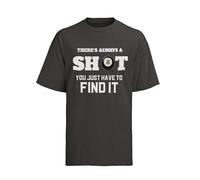 Funny Pool T Shirt There is Always A Shot You Just Have to Find It 8 Ball Graphic Novelty Black/L