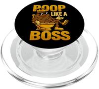 Funny Poop Like a Boss - Cartoon Poop King - I Pooped Today PopSockets PopGrip for MagSafe