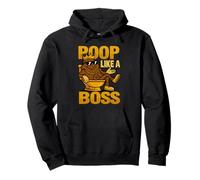 Funny Poop Like a Boss - Cartoon Poop King - I Pooped Today Pullover Hoodie
