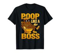 Funny Poop Like a Boss - Cartoon Poop King - I Pooped Today T-Shirt